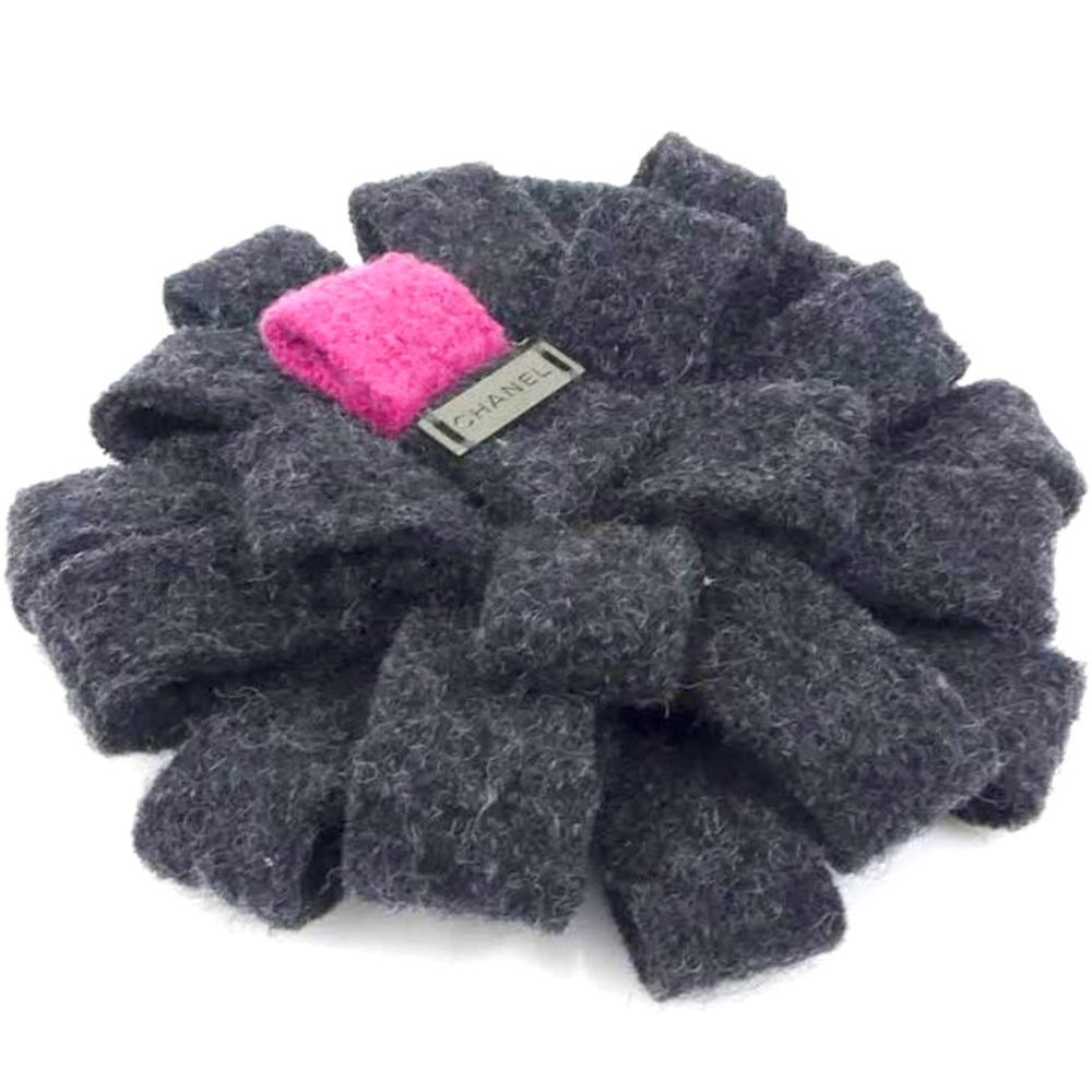 Chanel Wool Camellia Brooch